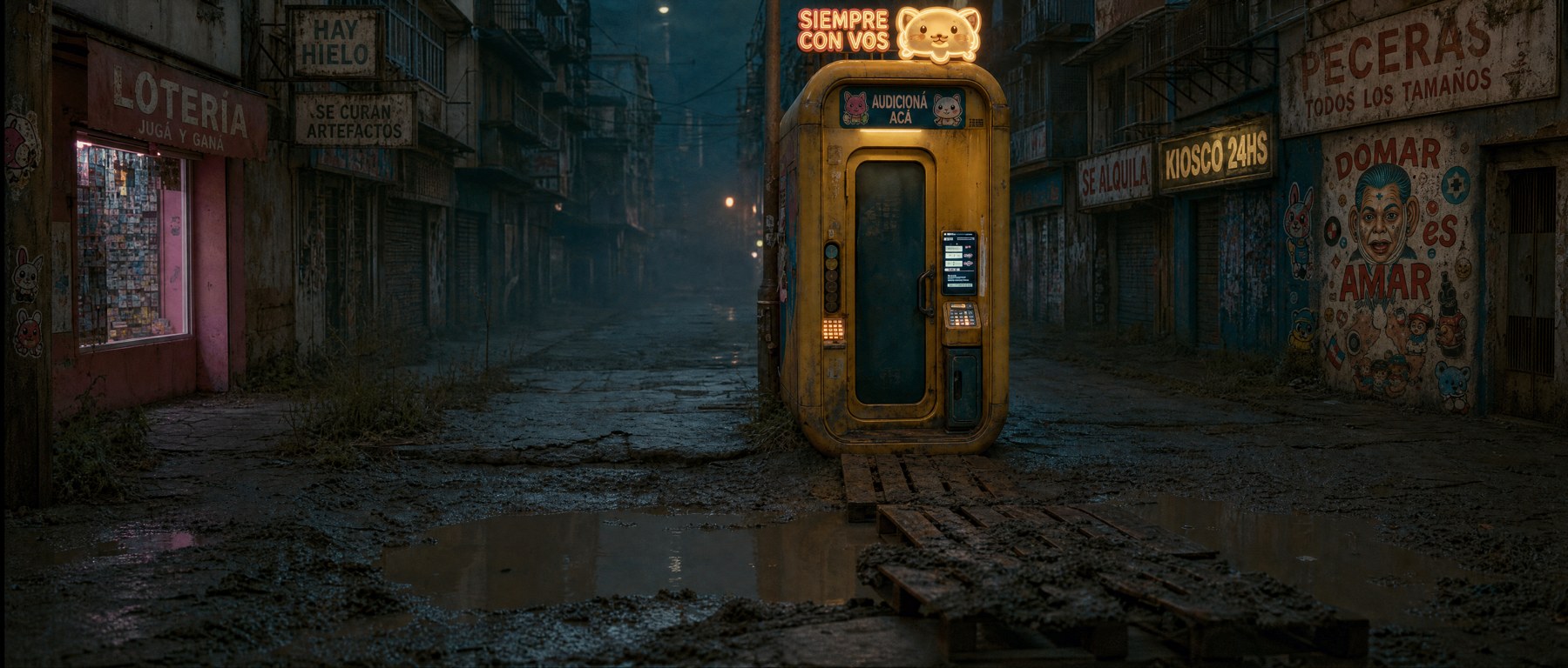 La cabina que quedó en el film