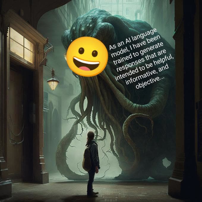 El Shoggoth con la carita sonriente, el dibujo que circuló en 2023