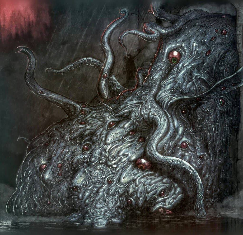 Un shoggoth, ilustración de Nottsuo
